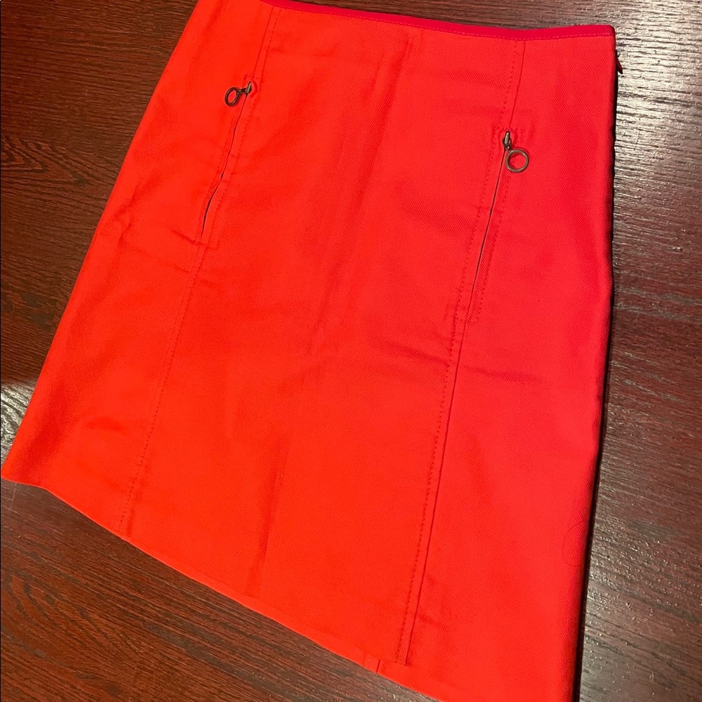 Stefanel orange red short skirt XS